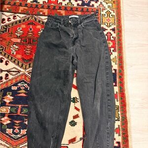 Zara Charcoal barrel Leg Jeans